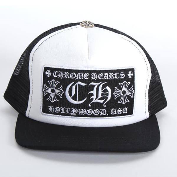 CHROME HEARTS キャップ コーデ コピー メッシュキャップ ブラックXホワイト CH 20011306